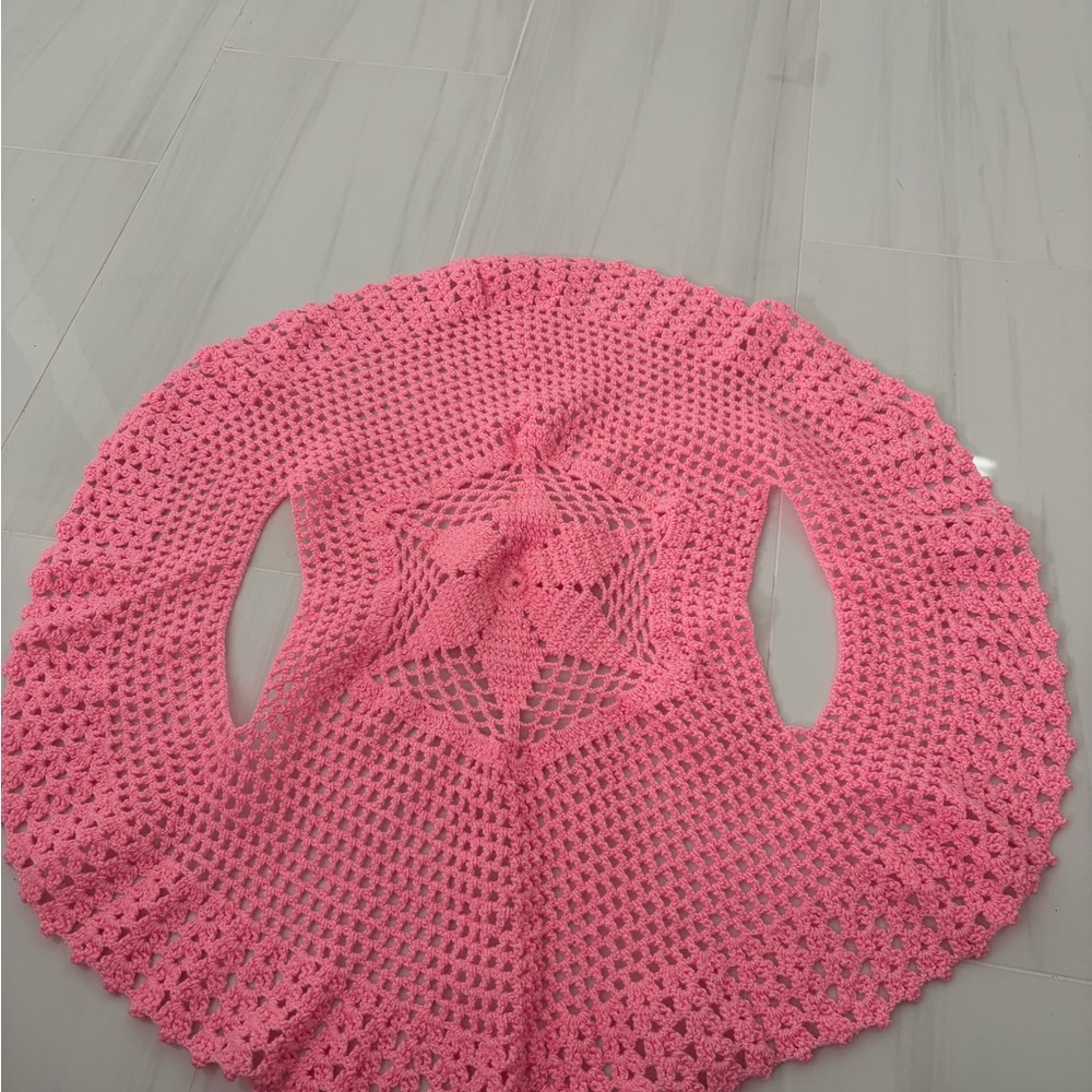 Pink Crochet Women Top
